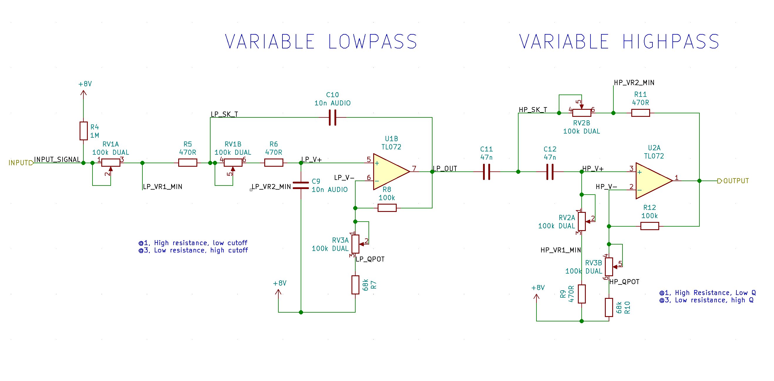 Sallen-Key filter schematic